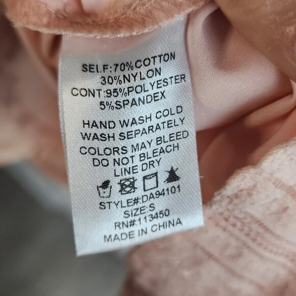 Angl NWOT Pal Pink Eyelet Dress Size Small - Picture 4 of 4